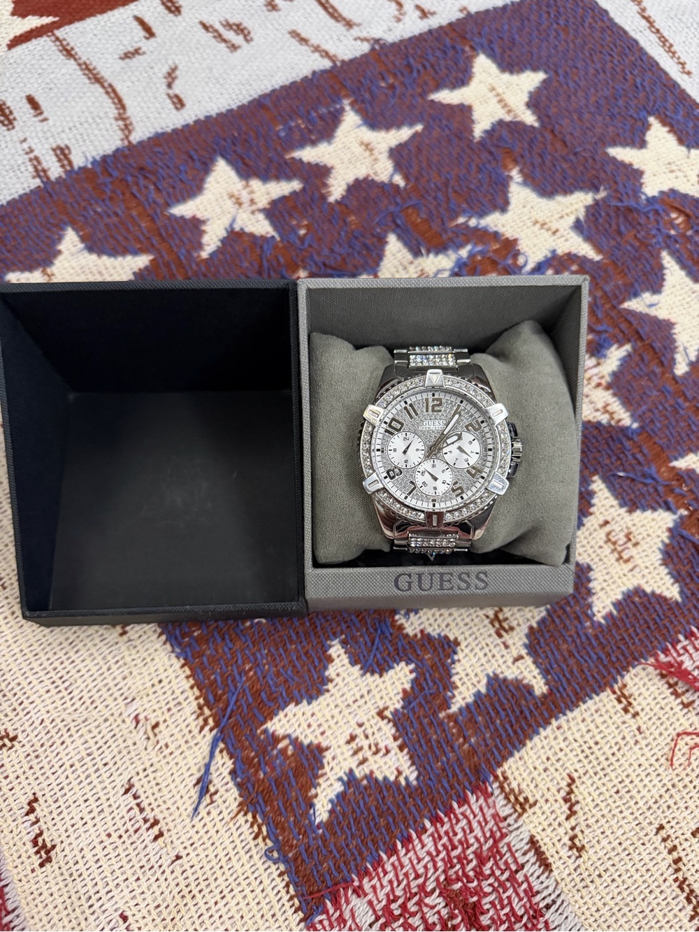 Guess CZ Sterling Silver Watch
